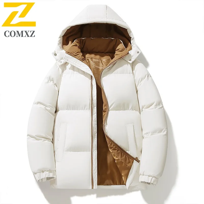 

COMXZ High Quality Winter Jacket Brand Luxury Loose Warm Ski Bread Jacket Travel Waterproof Thickened Men Cotton Padded Jacket