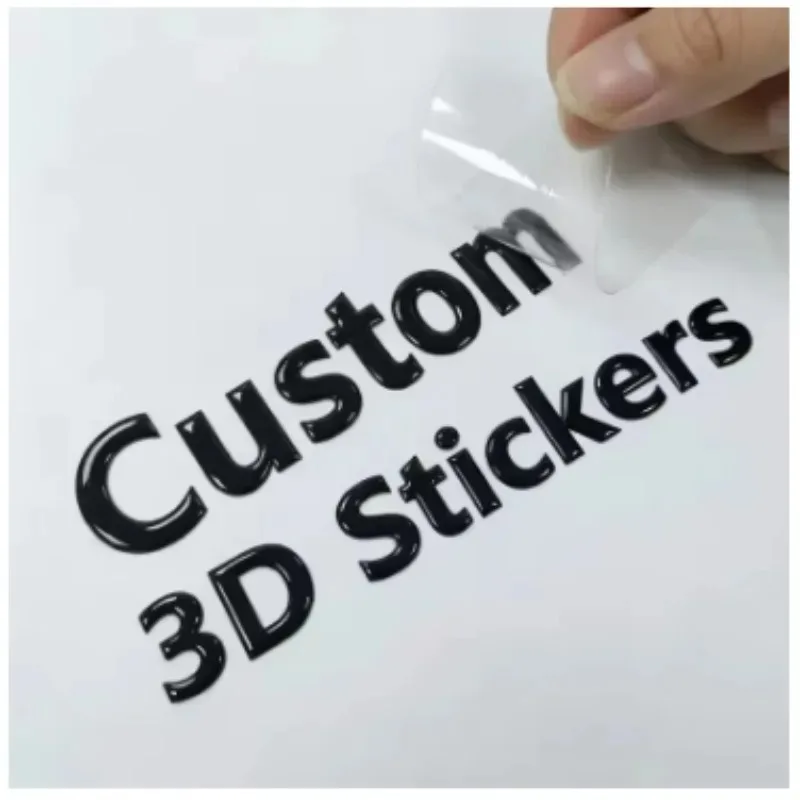 Custom DTF Transfer Stickers 3D UV Print Personalized DIY Company Logo Crystal Self-adhesive Label On Bottles Packing box