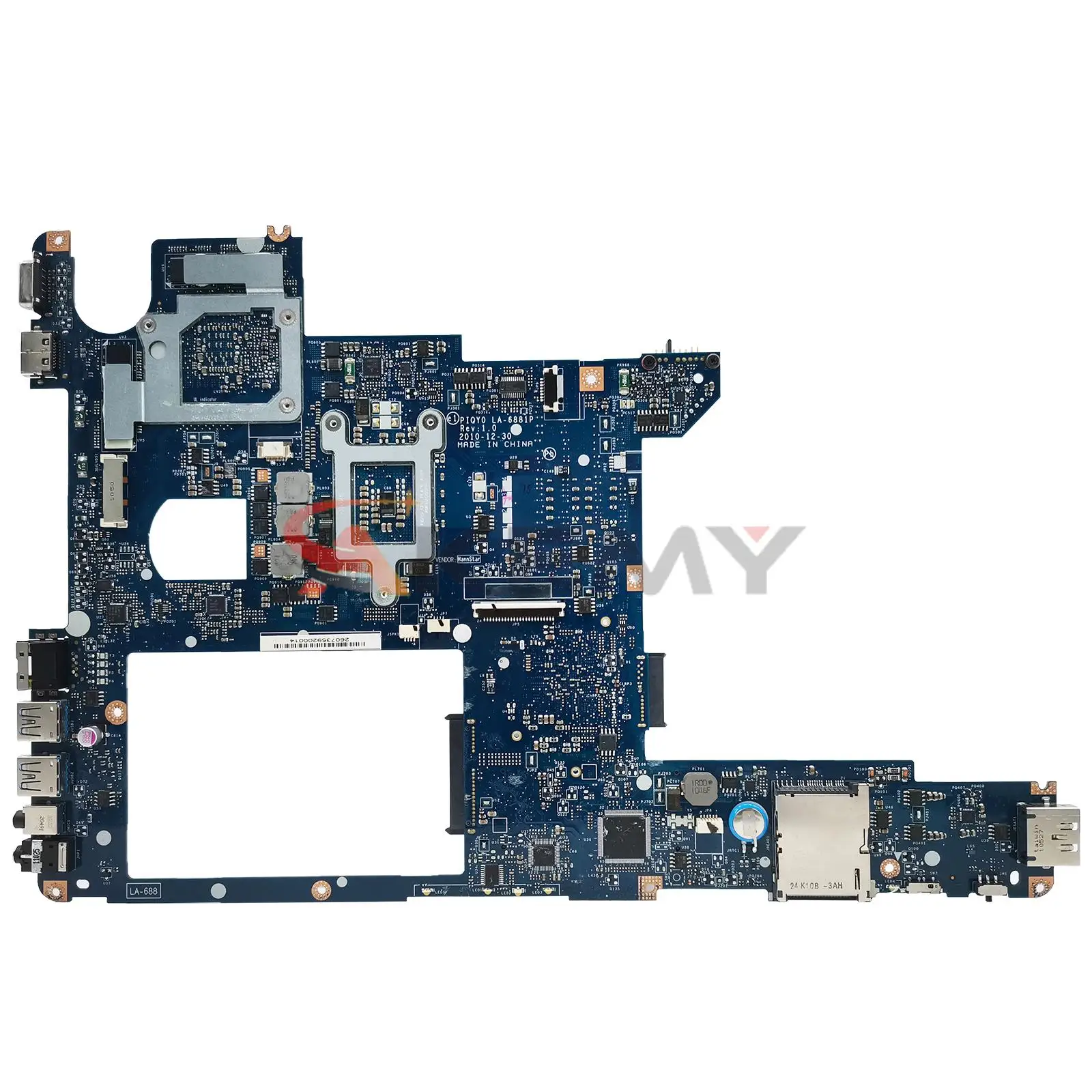 Imagem -02 - Placa-mãe do Portátil para Lenovo La6881p Mainboard Y470 Y470n Hm65 Gpu Gt550m 1g Ddr3 Trabalho Testado 100