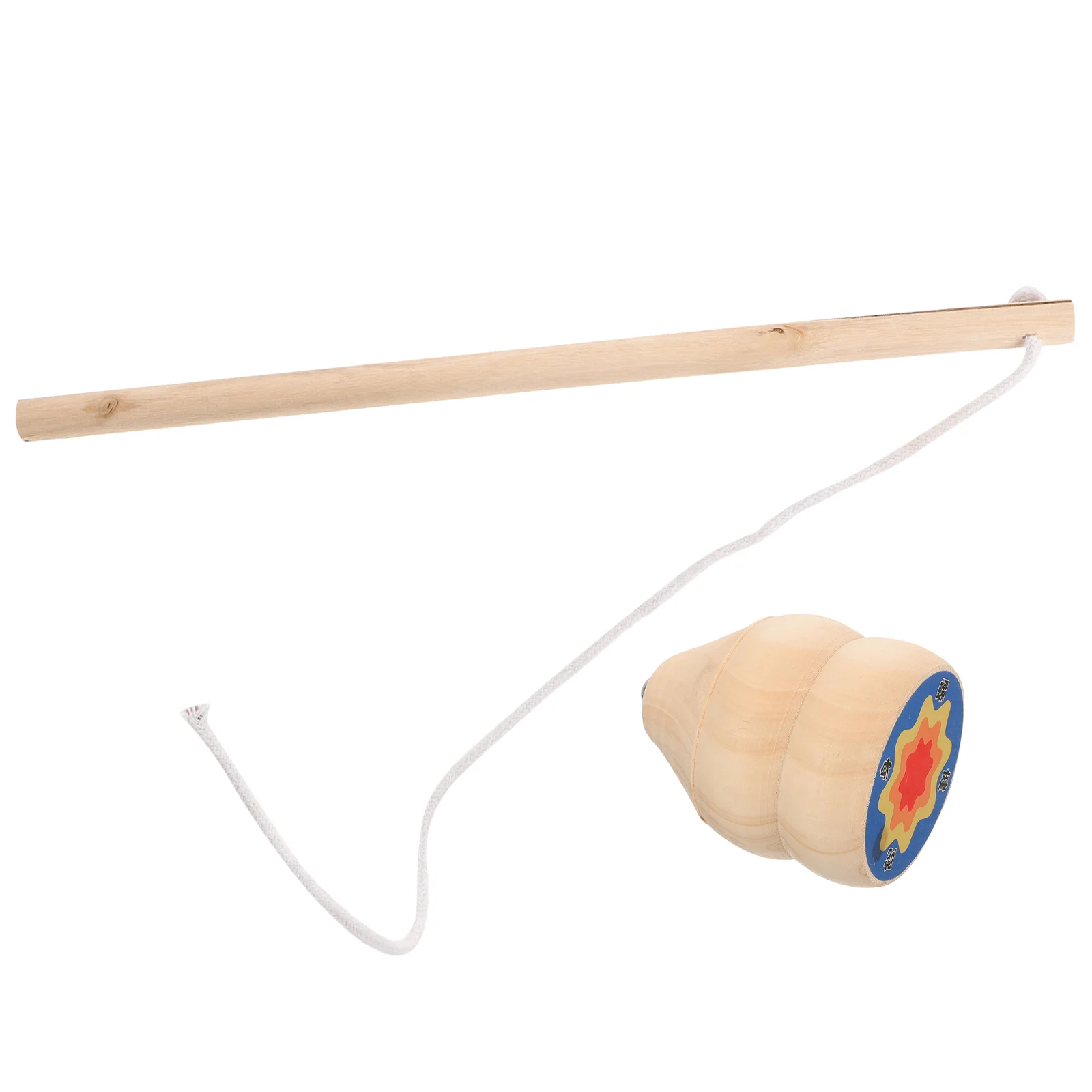 Outdoor Toys Wooden Funny Traditional Spinning Top Portable Middle Aged