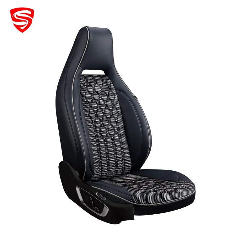 China factory Car Seat Covers Full Set Breathable Mesh Cloth Automotive Front and Back Seat Protect Covers