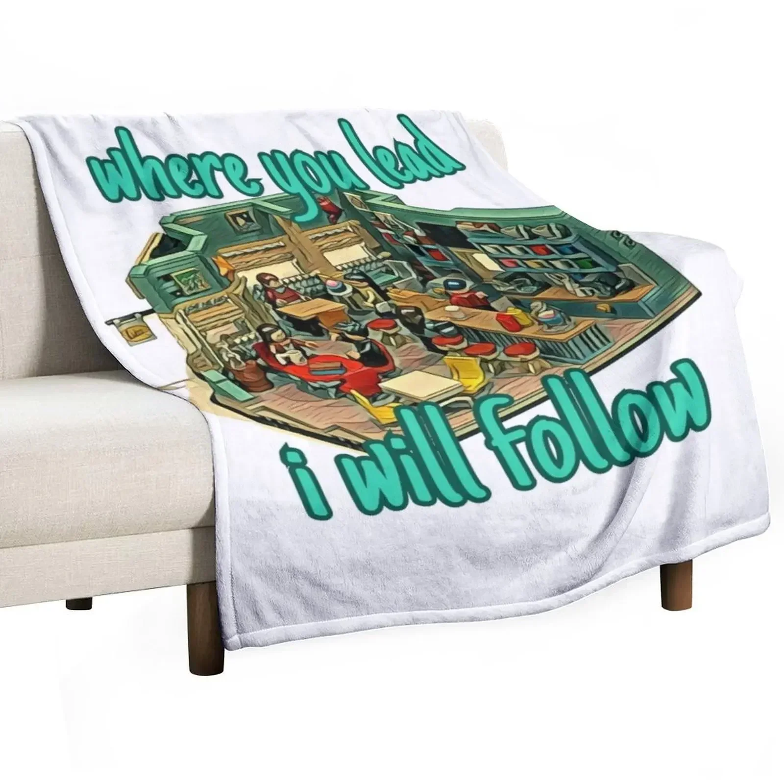 Favorite Diner - Where you lead I will follow Throw Blanket Plaid Luxury Thicken Vintage Blankets