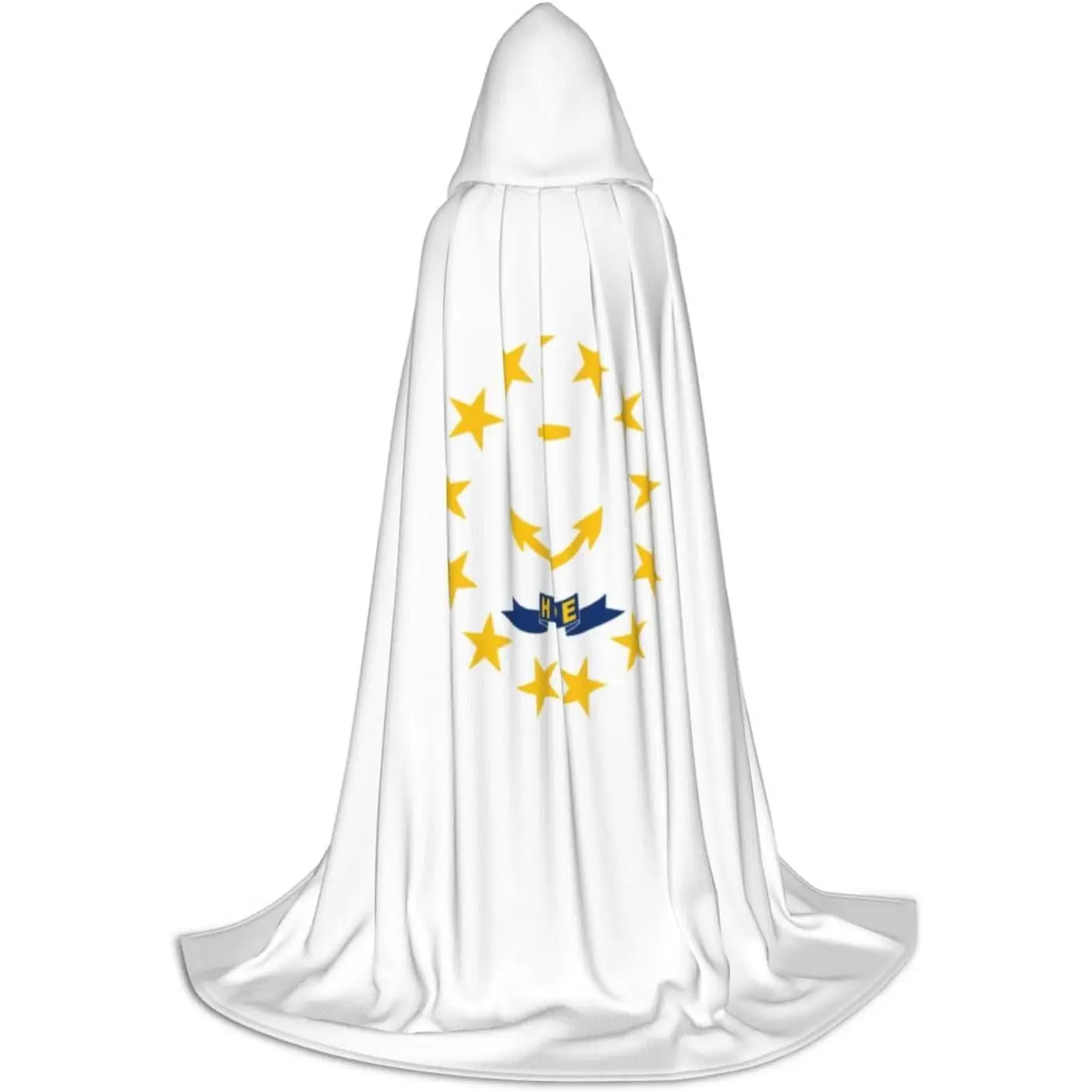 

Flag Print Hooded Cloak For Halloween Costumes Medieval Cape With Hood For Role Play Parties parties dances