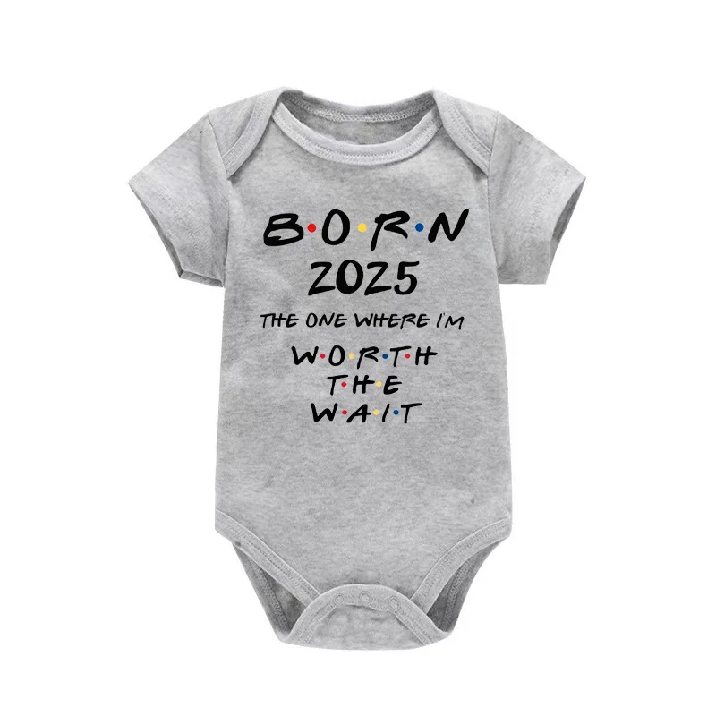 Pregnancy Announcement Born in 2025 Baby Bodysuit Baby Coming Soon Gift Newborn Baby Romper Baby Pregnancy Reveal Clothes