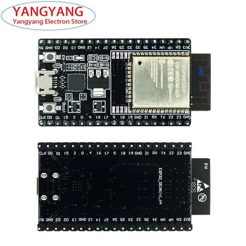 الأخضر الأسود WROVER ESP-WROOM-32D ESP-WROOM-32U ESP32-DevKitC مجلس التنمية وحدة MCU-32 ESP8266 WIFI بلوتوث قام المحفل عقدة جديد