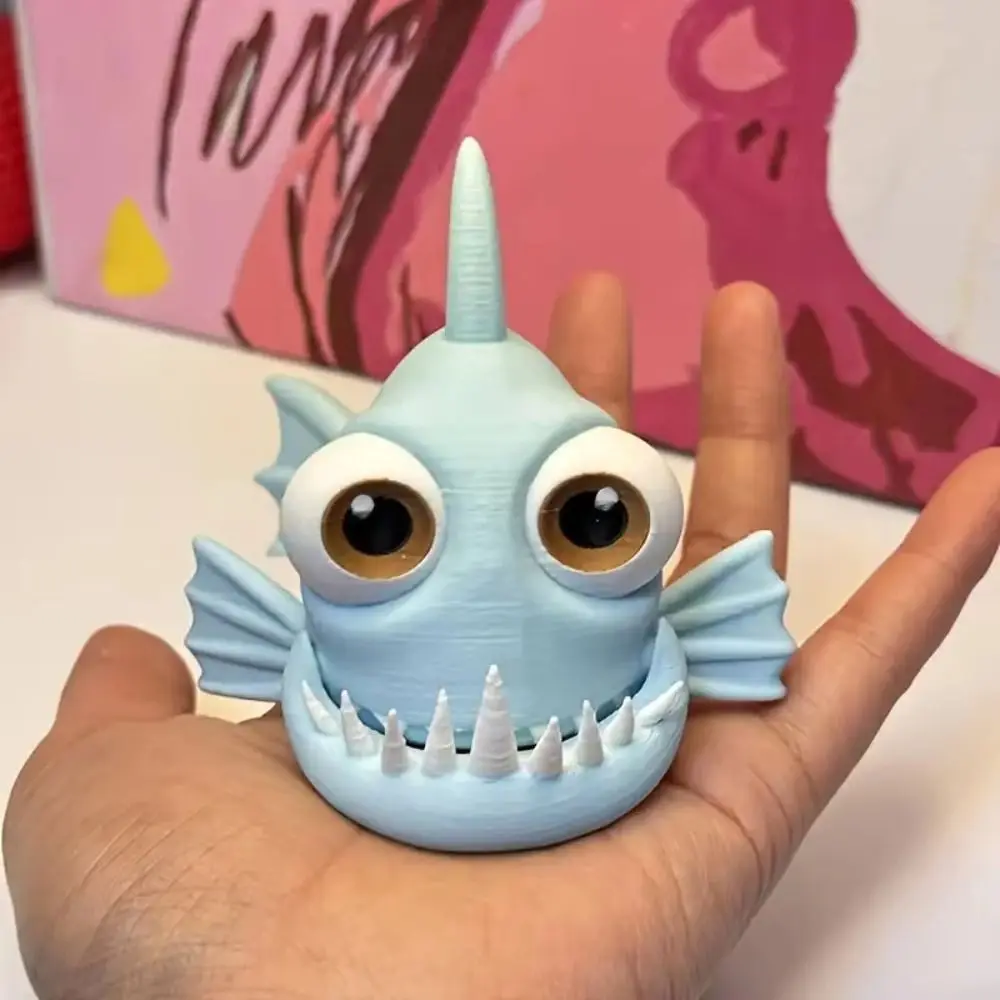 Statue de figurines de Piranha imprimées en 3D PLA, modèle de Piranha réaliste fait à la main, articulations à collectionner peuvent bouger