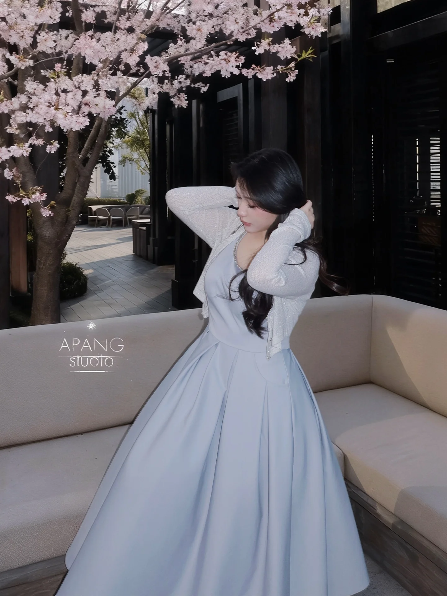 

Elegant plus Size Women's Dress with Rhinestones Slimming Vest Style Spring Fashion French Style A-Line Midi Dress