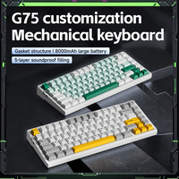 MCHOSE G75Pro Wireless Mechanical Gaming Keyboard 3-Mode Connection (2.4G/Bluetooth/Type-C),8000mAh, Hot-Swappable,RGB Backlit
