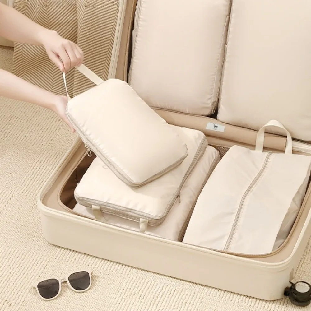 

4pcs/set Large Capacity Luggage Compartment Packing Bag Multifunctional Storage Bag Travel Storage Bag Cloth Separate