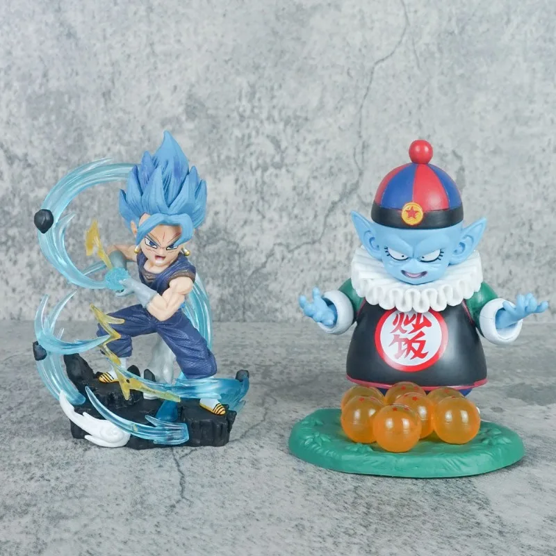 Figura de Dragon Ball de 12cm, modelo Pilaf Vegetto, estatua de juguete, figuras de acción, adorno de escritorio para niños, regalo de cumpleaños