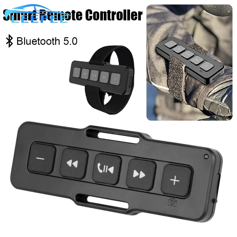 Hands-free Calls Bike Handlebar Media Control For Car Outdoor Sports Bluetooth 5.0 Music Playback Motorcycle Remote Controller