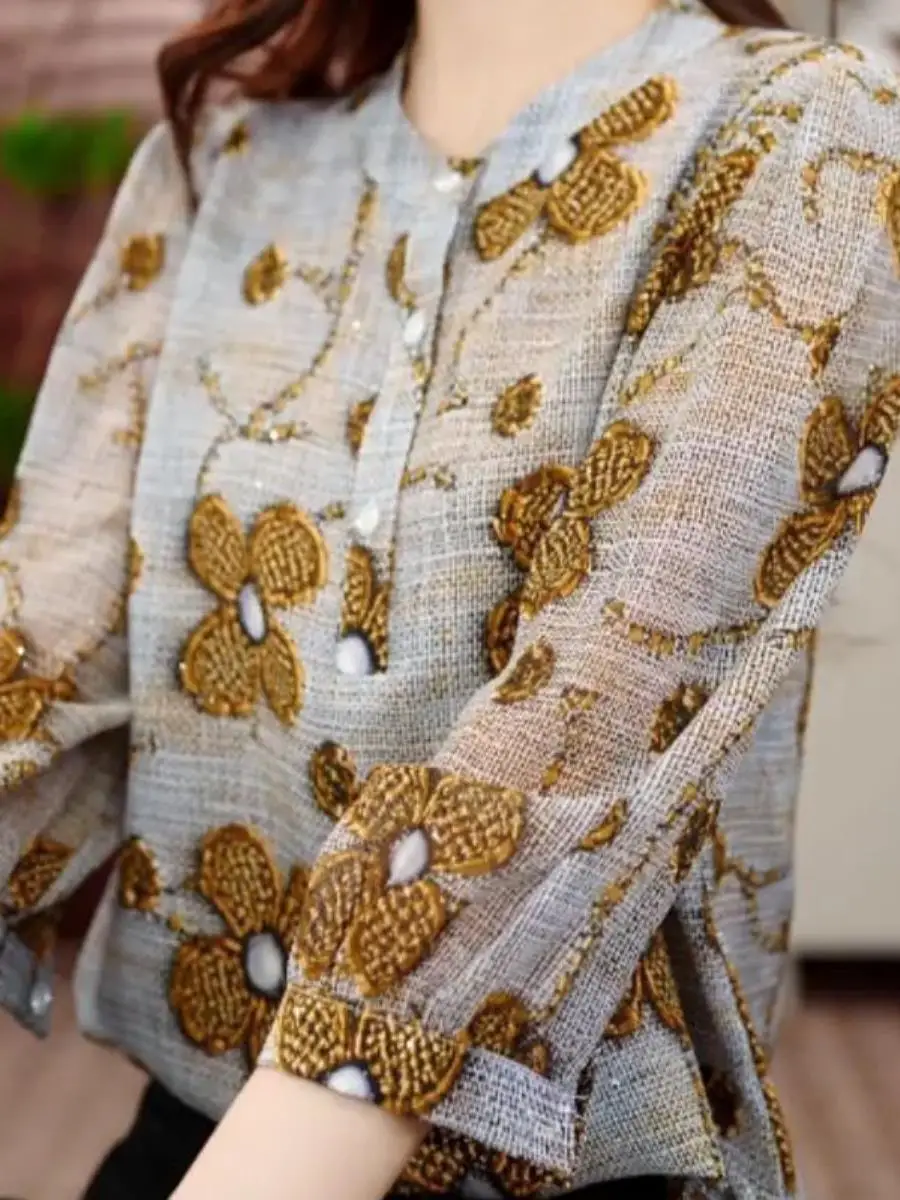 delicada-blusa-de-manga-tres-quartos-com-bolso-e-lenco-para-mae-novo-estilo-de-verao-luxo-suave-protecao-solar-para-mulheres-de-meia-idade-e-idosas