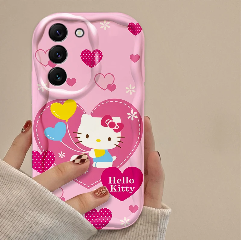 Funda Sanrio Hello Kitty para Samsung Galaxy S25 S24 S23 S22 S21 Ultra Plus S20 FE A73 A72 A71 A56 A55 A54 5G A52 A51 4G