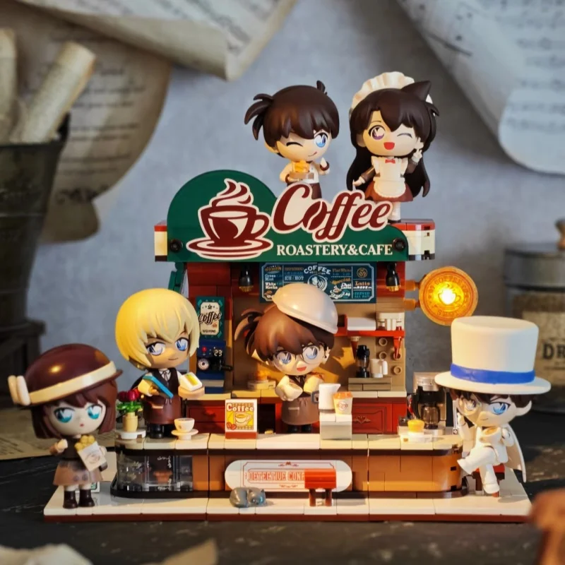 

Keeppley Building Blocks Detective Conan Coffee Corner Collectible Figures Combinable Scene Decoration Gift For Adult Collectors