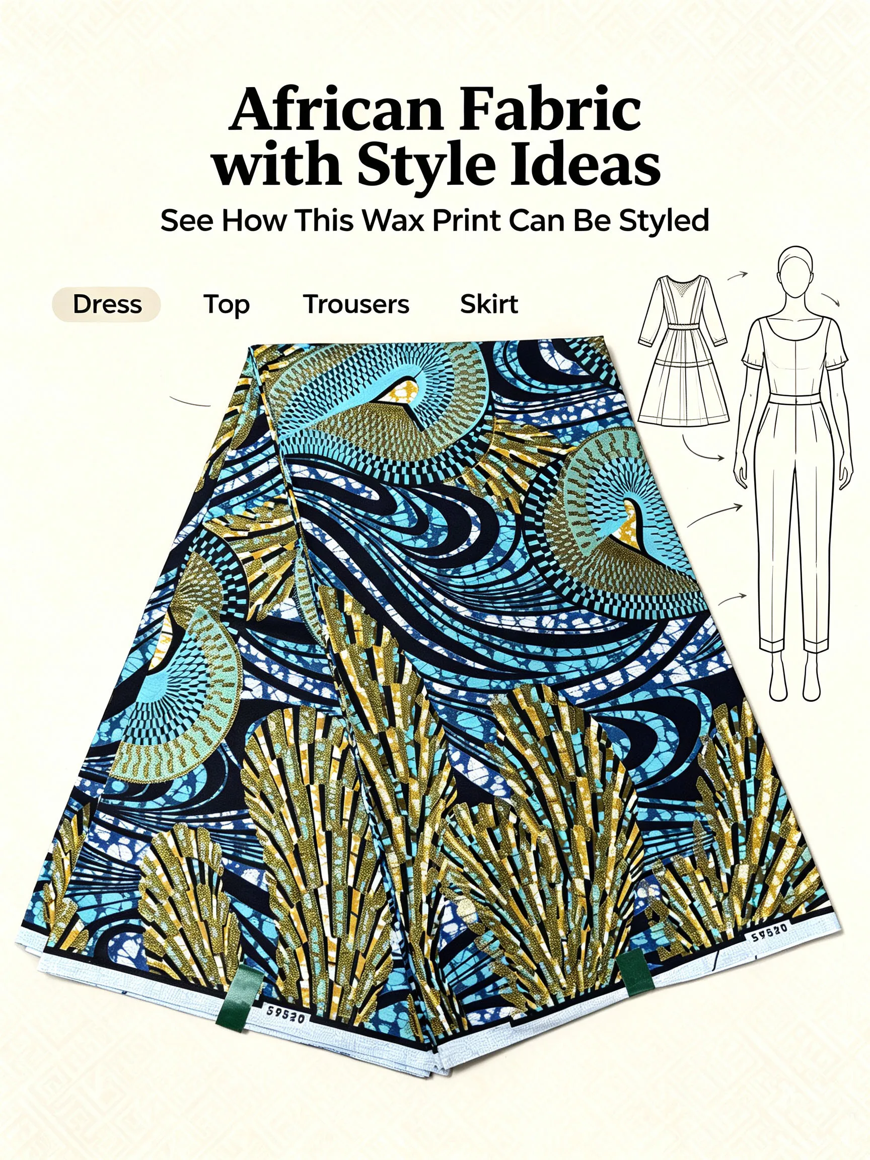 African Golden Glitter Ankara Wax Fabric Blue Black Print High Quality 6Yards Veritable Pagne Material For Women Party Dress