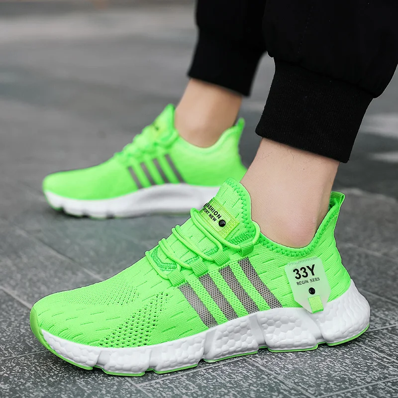 Men Casual Sport Shoes Breathable Lightweight Sneakers Outdoor Mesh Black Running Shoes Athletic Jogging Tenis Walking Shoes