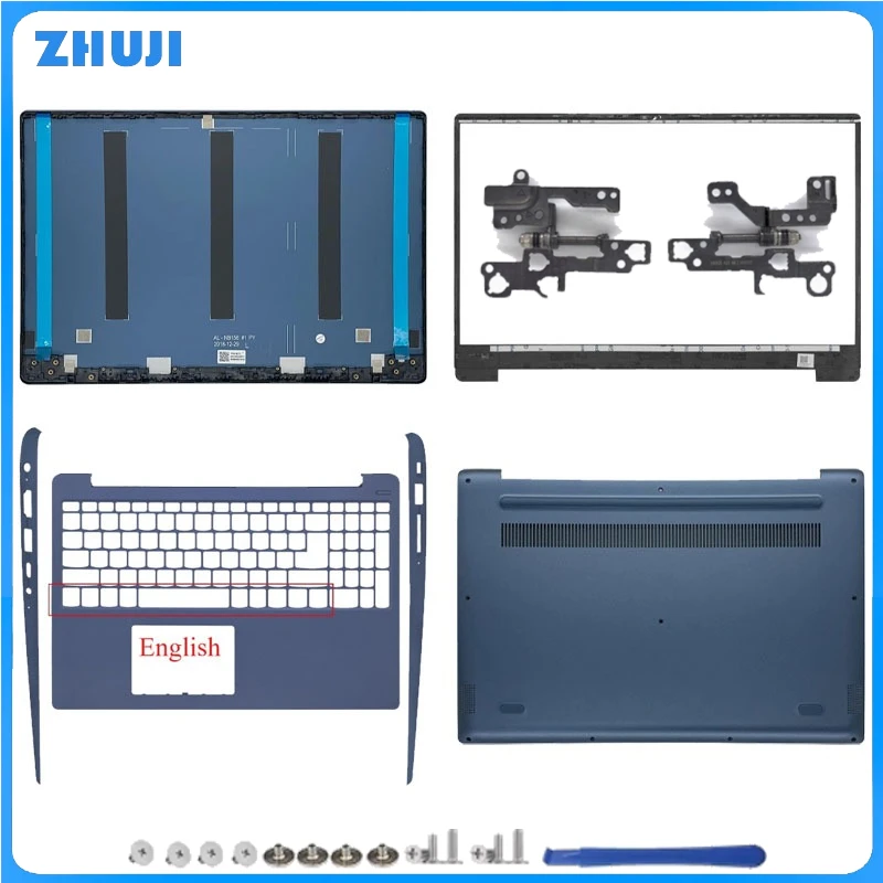 

Замените чехол для Ideapad 330S-15 330S-15IKB 330S-15AST 330S-15ARR, задняя крышка ЖК-дисплея, рамка, нижняя часть корпуса, петля 15,6 дюйма, синий
