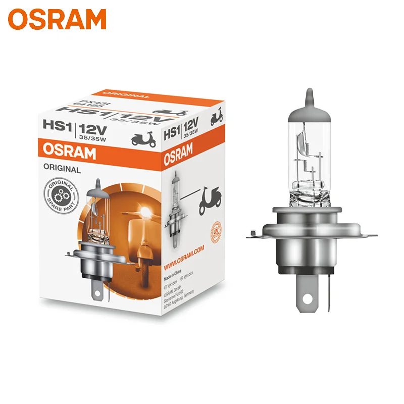 OSRAM-faro halógeno para motocicleta, Bombilla Original de 12V, 35/35W, PX43t, Motor clásico, 3200K, ECE, 1 ud.