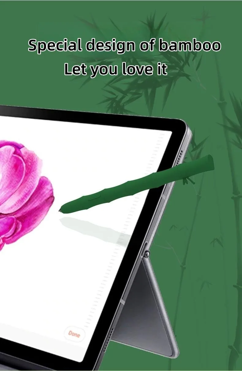 Silikonhülle für Samsung Galaxy Tab S10 Ultra S6 Lite S7 FE S8 S9, Bleistift-Schutzhülle, weiche, stoßfeste Tablet-Stylus-Hülle – Detail 3