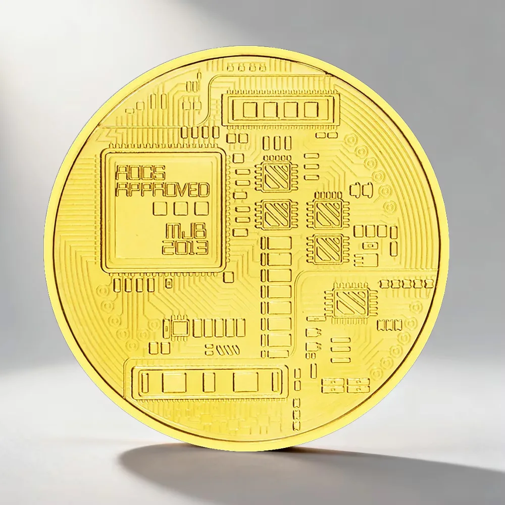 Creative Gold Plated Bitcoin Coin Collectible Great Gift Art Collection Coin with Shell