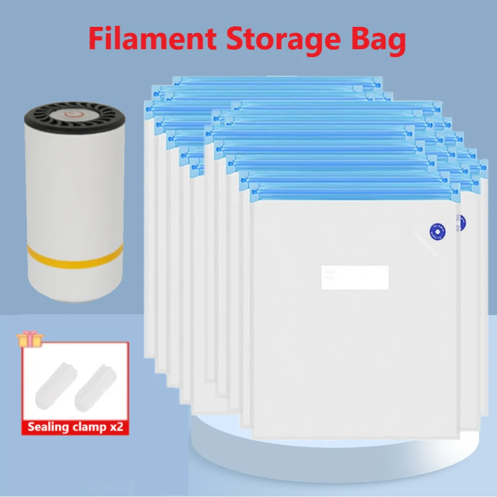 3D Printer Filament Storage Bag PLA Filament Vacuum Sealed Bags Dryer Safekeep Humidity Resistant Sealing Bags Keep Filament Dry