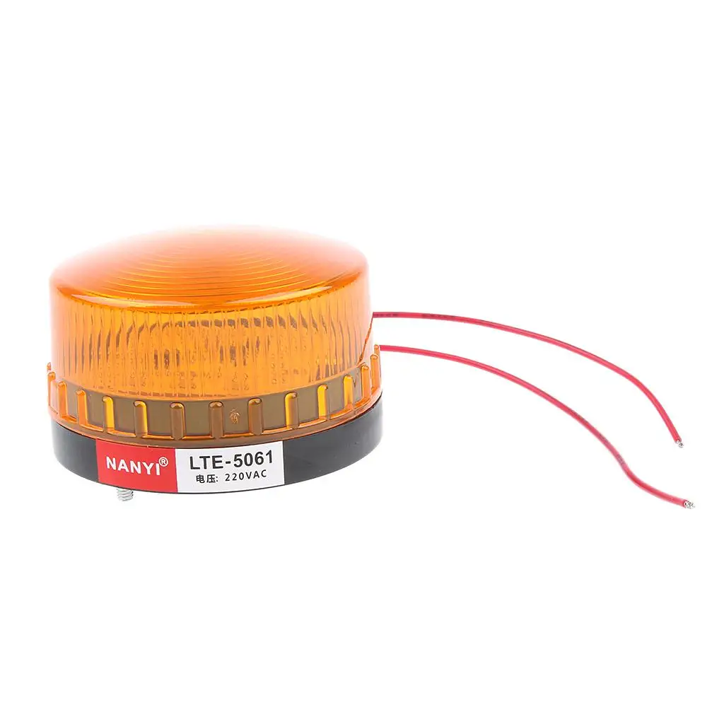 Yellow LED Emergency Warning Light Warning Lamp Water Proof AC220V