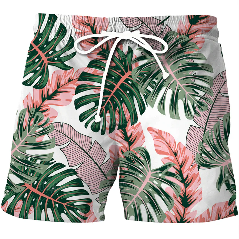 Tropics Plant 3D Printed Short Pants Mens Women Summer Beach Shorts Hawaii Surf Board Shorts Casual Swimsuit Homme High Quality