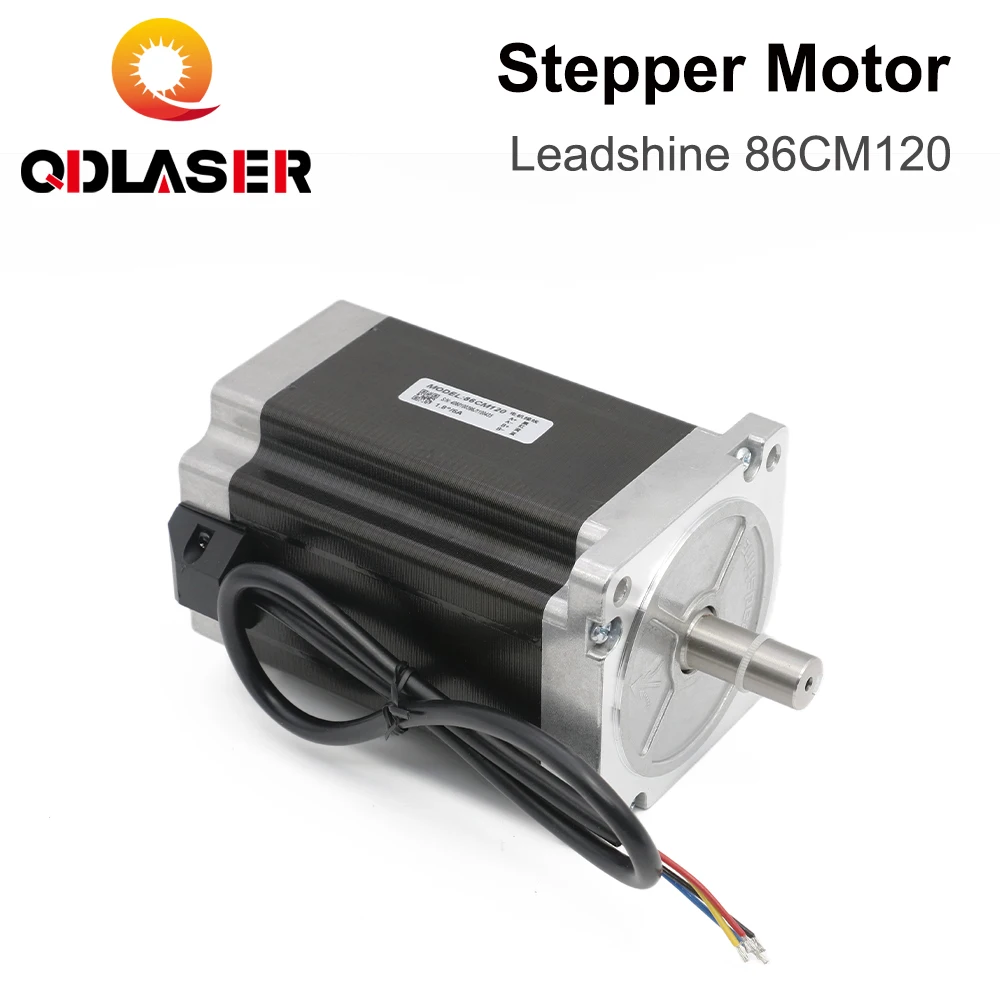 QDLASER Leadshine 2-phase stepper motor 86CM120 with 12N.m (1700 Oz-in) Holding Torque Step Motor 4 Wires Shaft Size 14mm