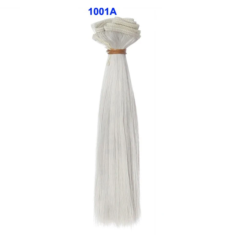 1 Stück Perücke Refires Bjd Haar 15 cm * 100 cm Schwarz Gold Braun Grün Rosa Farbe Gerade Perücke Haar für 1/3 1/4 BJD Diy