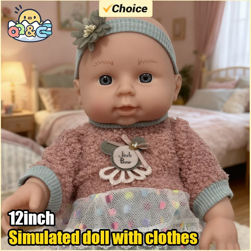 12 inch 30 cm pop met kleding realistische babypop voor kinderen schattige baby calmin pop beweegbaar poppenhuis verjaardagscadeaus kinderspeelgoed