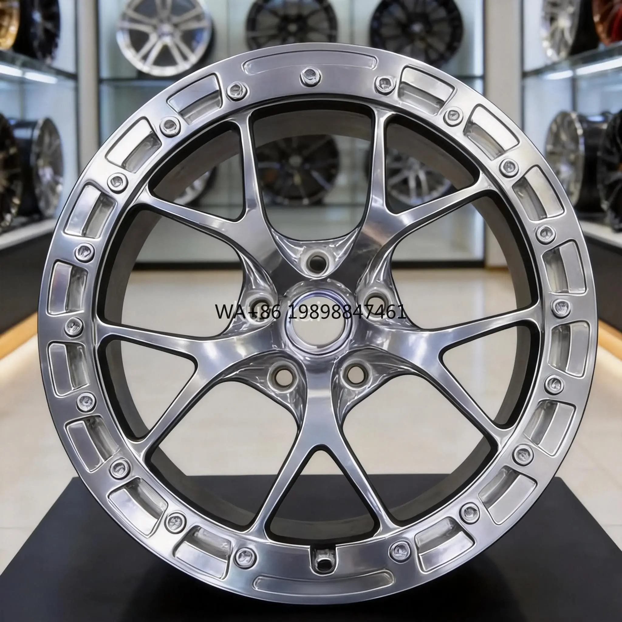 

17X10 18X11 ET25 Beadlock Forged Aluminum Alloy Wheels Deep Concave 5X112 5X120 Drag Rear Pair for M2/M3/M4 G80/G82