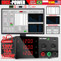 NICE-POWER 30V 100V 120V 200V 5A RS-485 Software Programmable Adjustable Power Supply For Edit Storage Data,Charging Batteries