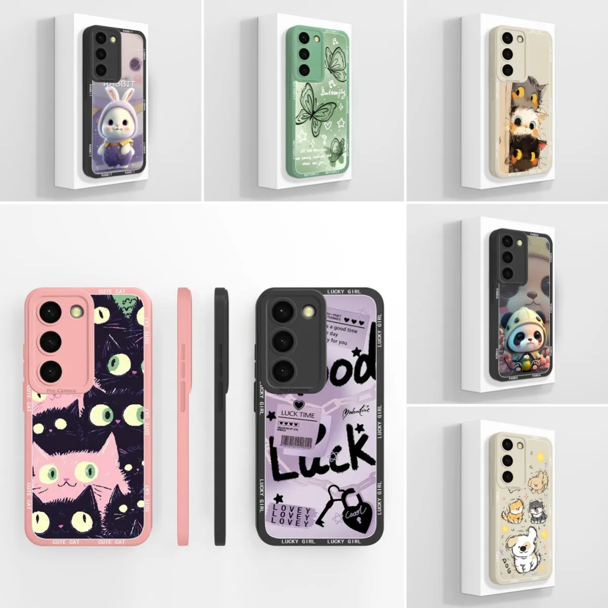 For Samsung S23 Plus Ultra FE 5G Phone Case Fashion Label Pattern Soft Silicone Anti Drop Protection Funda For SamsungS 23 Shell
