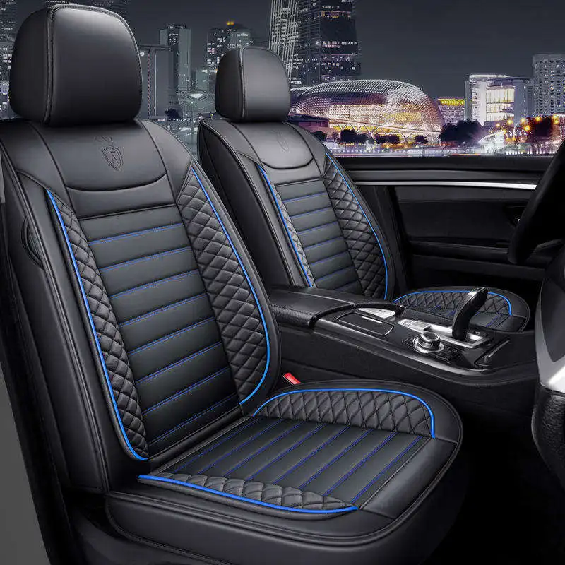 Comfortable Pillows Perfect Fit for Sedan Seats 3D Universal Faux Leather Car Seat Covers Scratch-Resistant Proof With