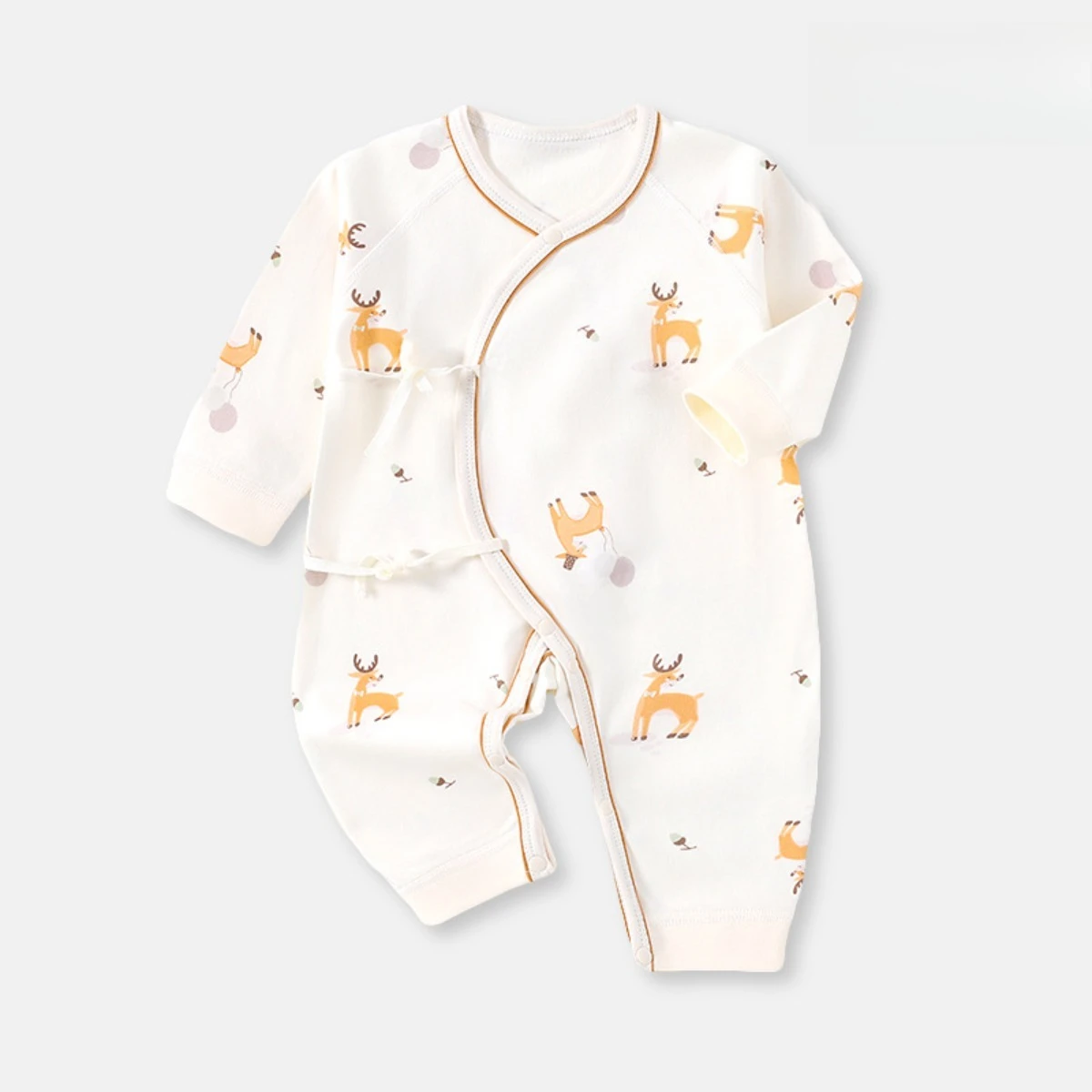 

Детский тонкий комбинезон для малышей 0-6 месяцев, весенне-осенний, из чистого хлопка, дышащий, с принтом, милый, для прогулок, для мальчиков и девочек