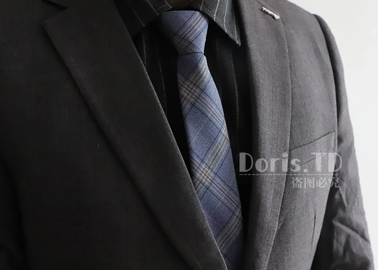 Neue Streifen Plaid Print 6CM Krawatte für Gentleman Hochzeit Party Krawatten Zubehör Elastische Neue Mode Männlichen Zipper Krawatte – Detail 1