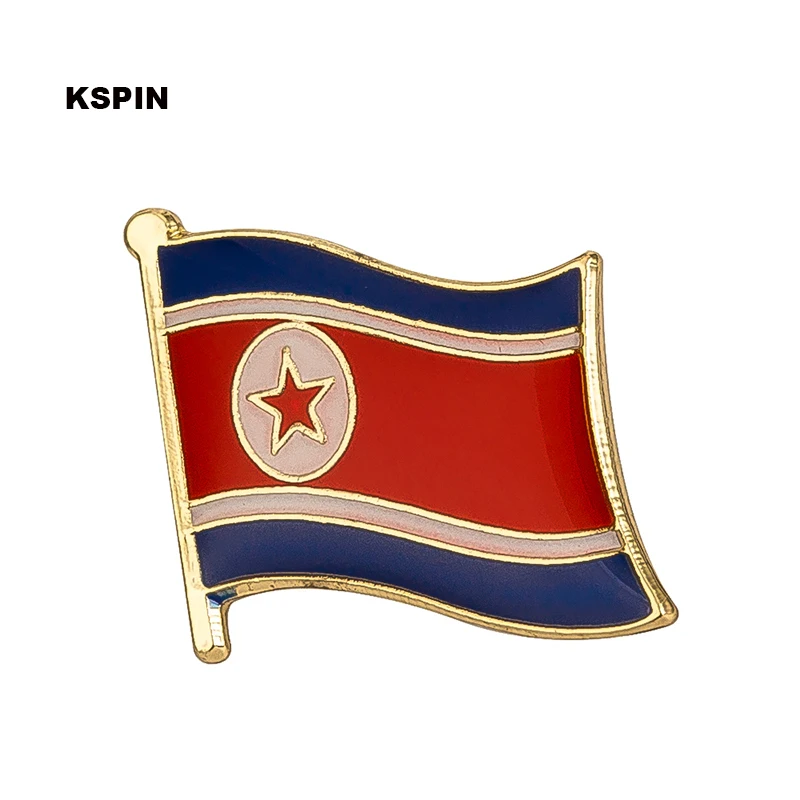 

North Korea Flag Badge Symbol Pin Metal Badges Decorative Brooch Pins for Clothes Brooch Jewelry