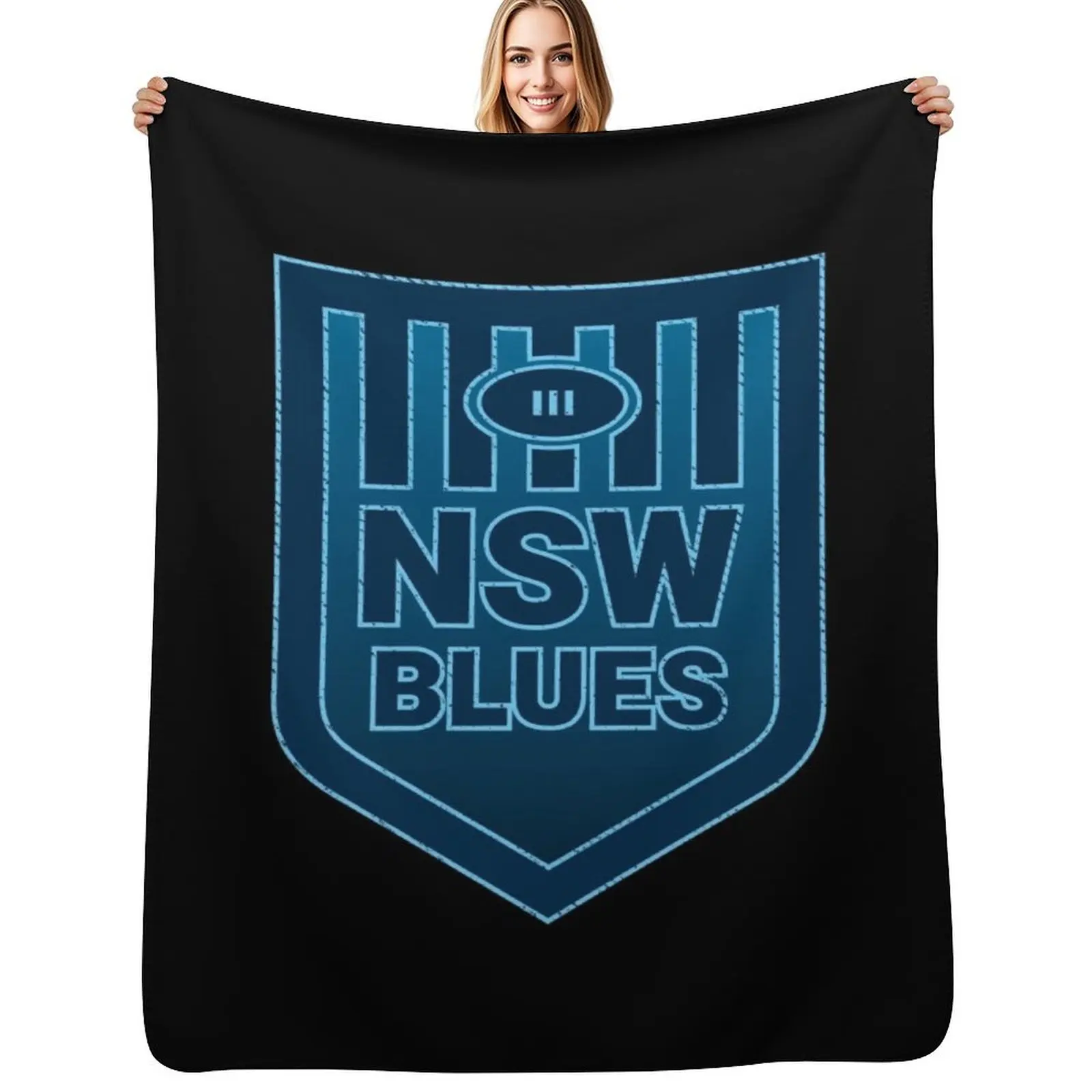 NSW State of Origin Throw Blanket Outdoor Soft Blanket for Picnic Beach Camping