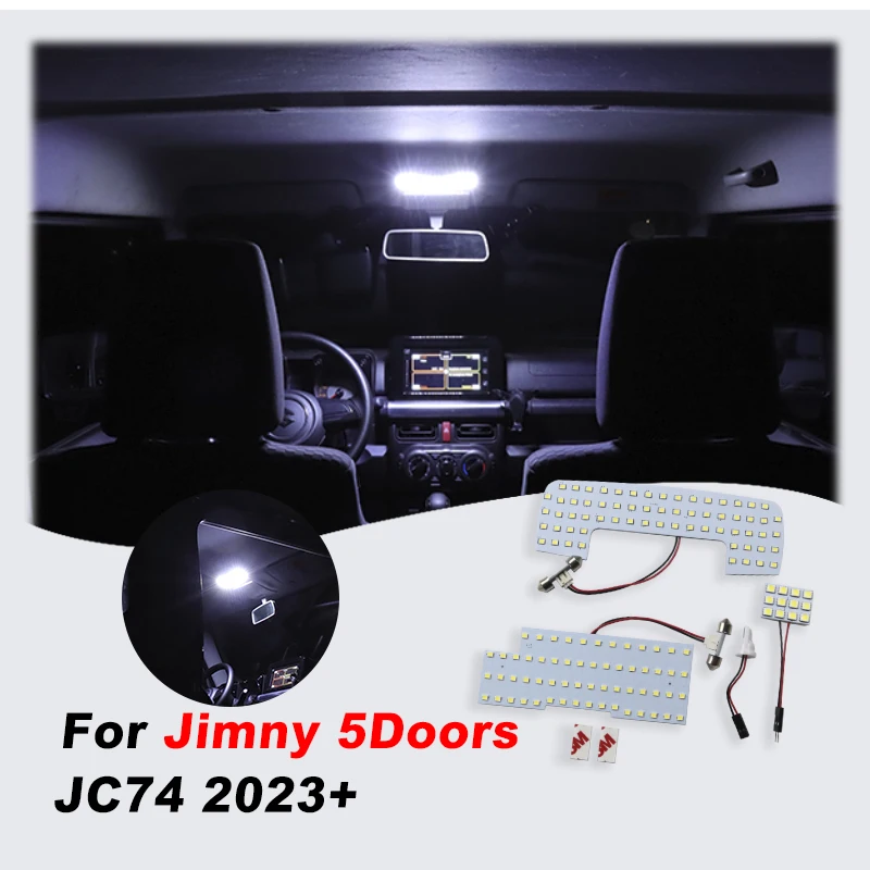 

For Suzuki Jimny 5 Door 2024 2025 2026 LED Reading Lamp 3PCS Interior Dome Map Lights Roof LED Light Ceiling Lighting Lamp