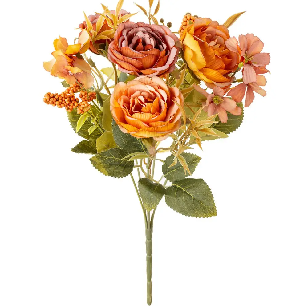 1PC Kunstbloemen Zijden Rozen Pioen Bruiloft Bruidsboeketten Thuis Kamer Tafel Buiten Tuin Muur Diy Geschenkdoos Festival Decora