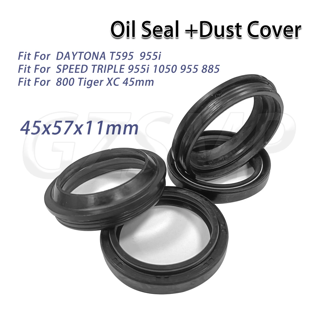 

Front Fork Oil Seal Dust Seal 45x57x11 Fit for Triumph 800 Tiger XC 800XC Daytona T595 955i Speed Triple 955i 955 885 1050