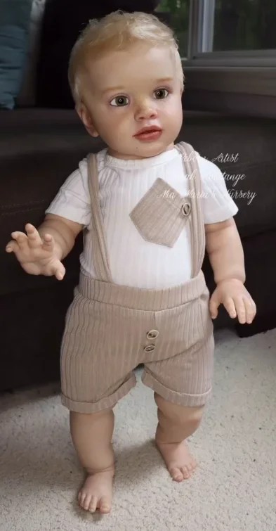 Kit de poupée réaliste non fini de 66 cm, modèle Pippa, avec cheveux implantés, peau 3D, corps en tissu et yeux
