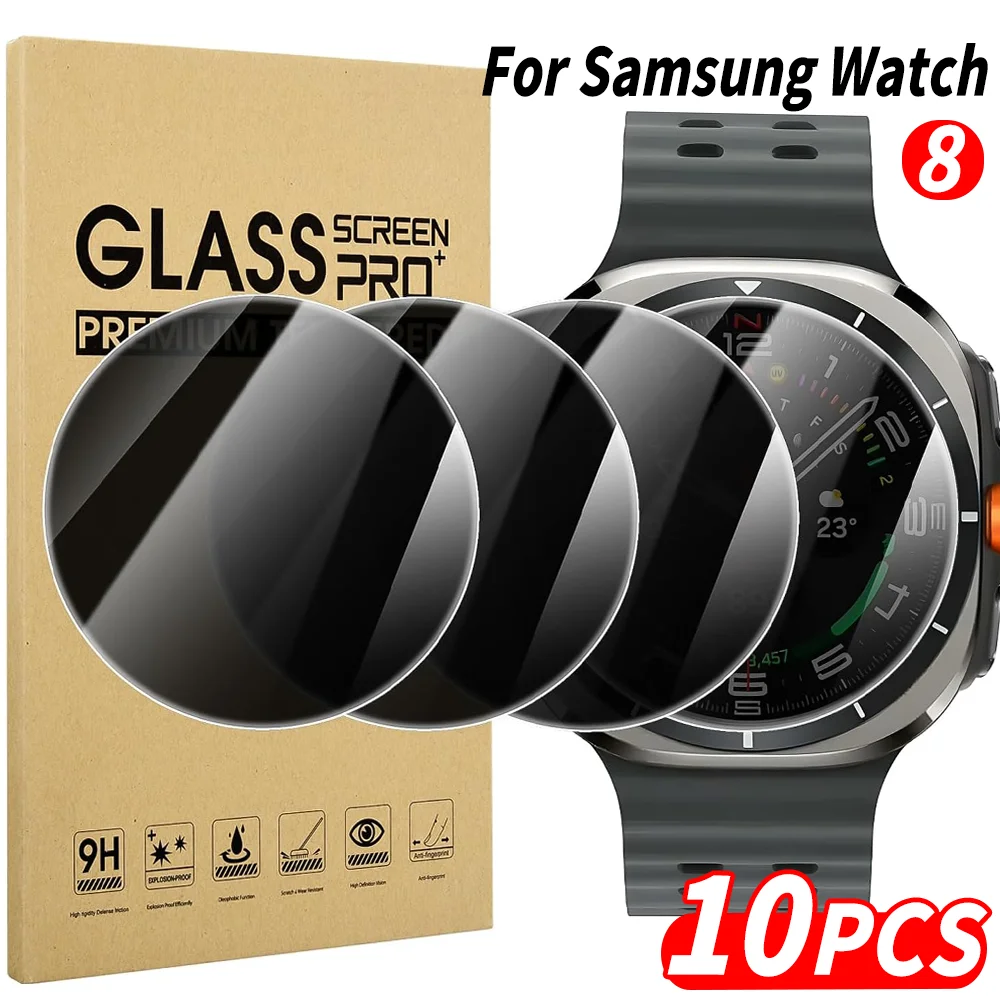 10/1pcs Anti-spy for Samsung Galaxy Watch 8 40 44mm Classic 46mm Ultra 2025 Tempered Glass Protective Film HD Screen Protectors