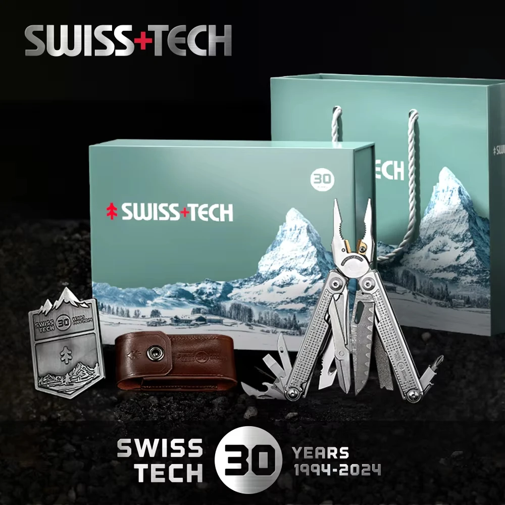 

SWISS TECH 30th Anniversary Limited Edition 20 in 1 Multitool Pliers Multi Functional Tool Outdoor Equipment with Gift Box