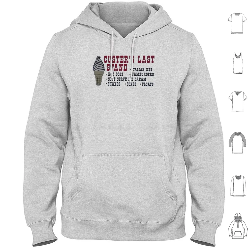 Custers Last Stand-Ice Cream Hoodies Long Sleeve New York New Sullivan County Monticello Borscht Belt Sleepaway