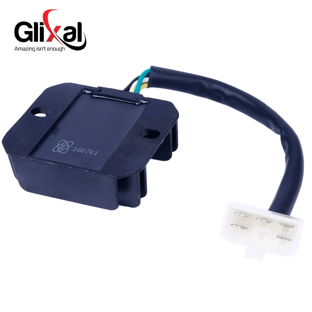 Glixal Voltage Regulator Rectifier GY6 125cc 150cc 152QMI 15QMJ Scooter Moped ATV Go-Kart (1 PLUG, 5 WIRE)