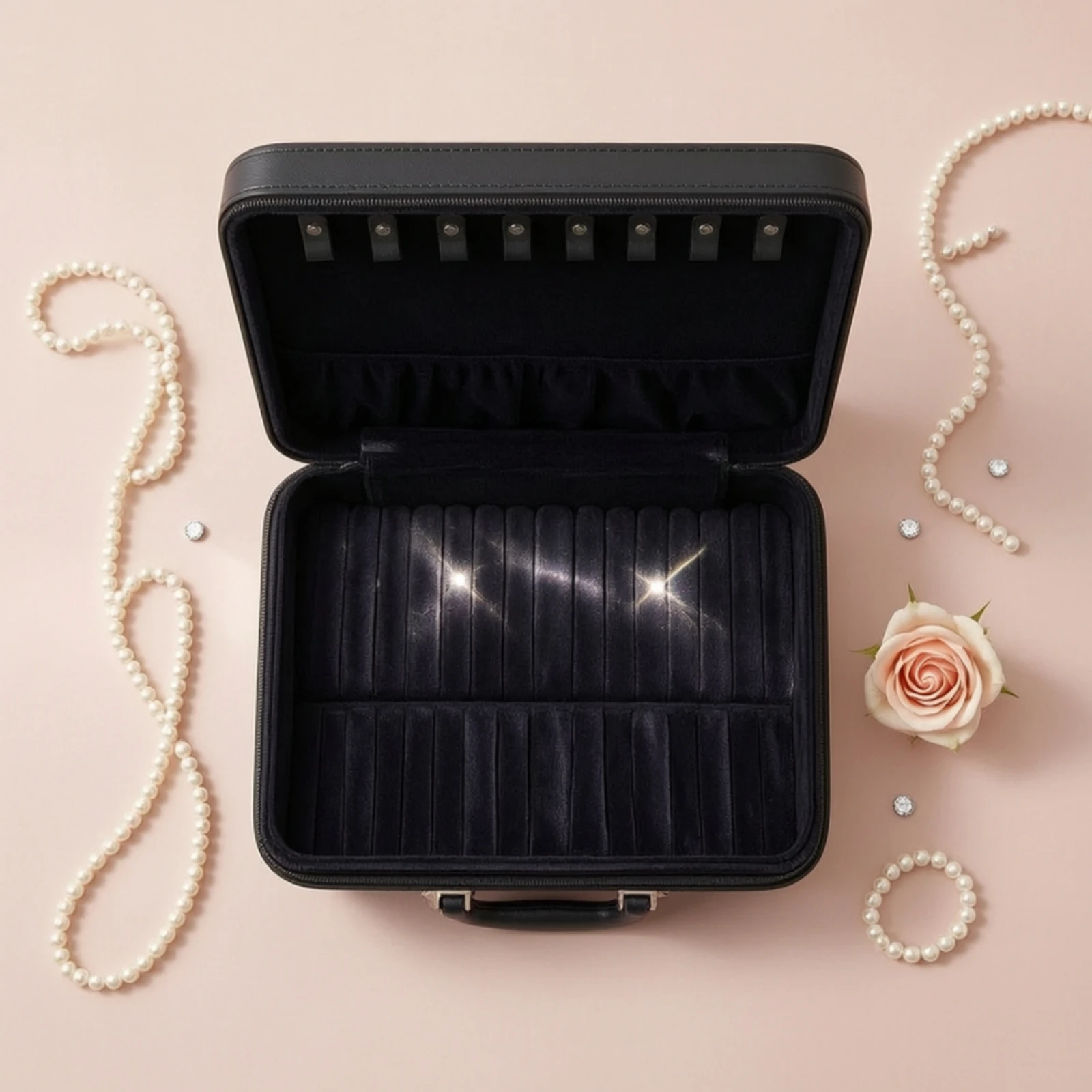 Bracelet Storage Case Hard-Shell Bracelet Organizer with Slots Jewelry Storage Case 30-Slot Jewelry Organizer Box Compact