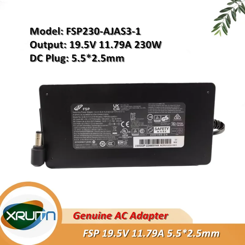 Original 19.5V 11.79A 230W FSP FSP230-AJAS3-1 Switching Power Supply Adapter For INTEL NUC Laptop Charger OEM