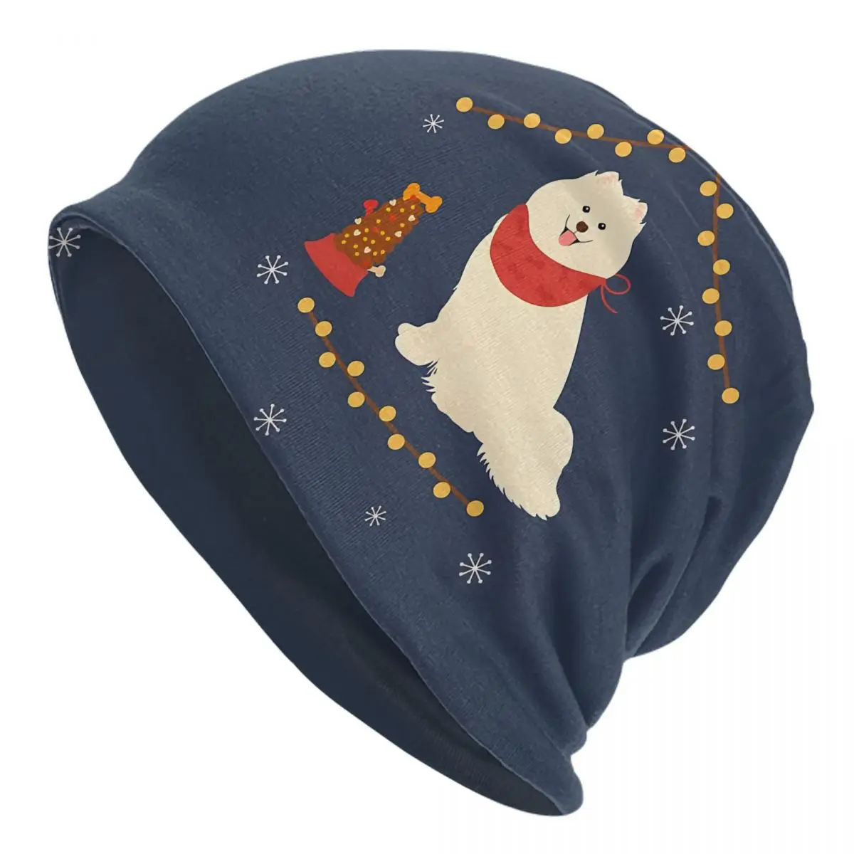 Thanksgiving Samoyed Dog (2) Bonnet Outdoor Thin Skullies Beanies Caps For Men Creative Hats