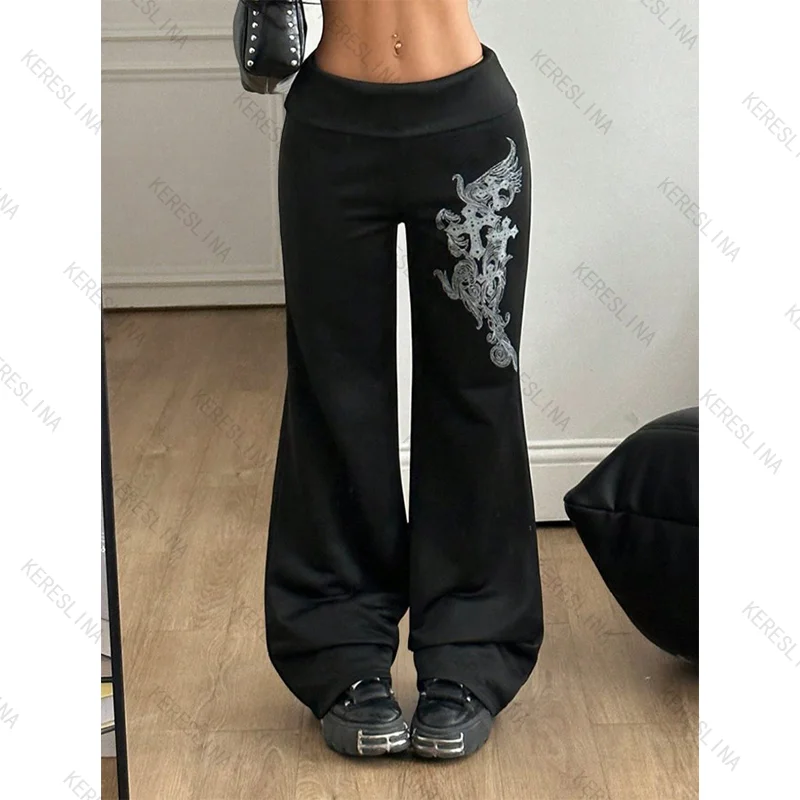 2000年代 ゴシックガール 原宿系 ハイストリート レトロ 快適 多用途 欧米風 エレガント セクシー ホットガールスタイル スリムフィットパンツ